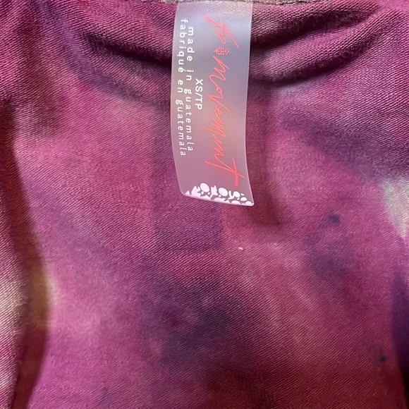 Free People Movement Hot Shot Mini Dress size XS NEW Mocha Tie Dye - Picture 6 of 6